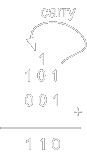 Binary addition example